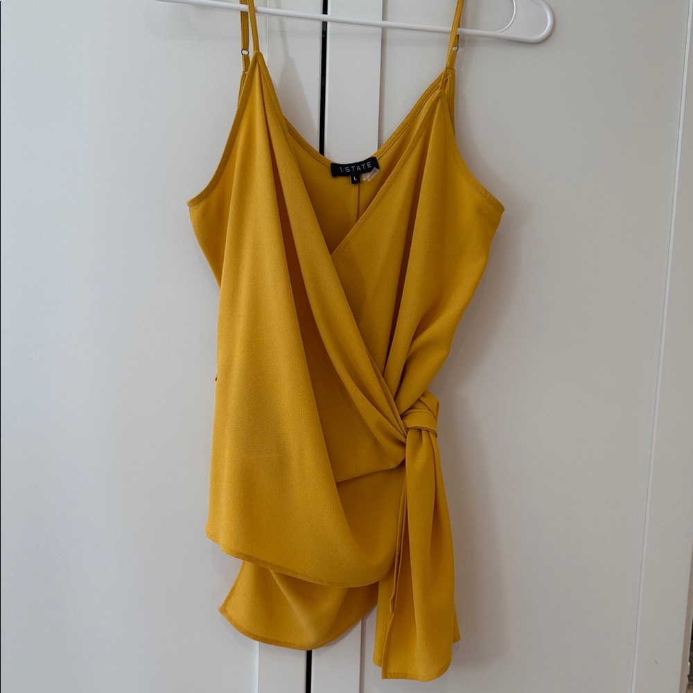 1. State Mustard Wrap Camisole